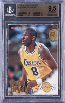 1996-97 Hoops Sheets #1H Kobe Bryant Rookie Card - BGS GEM MINT 9.5